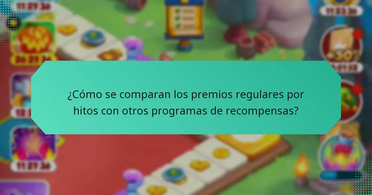 ¿Cómo se comparan los premios regulares por hitos con otros programas de recompensas?
