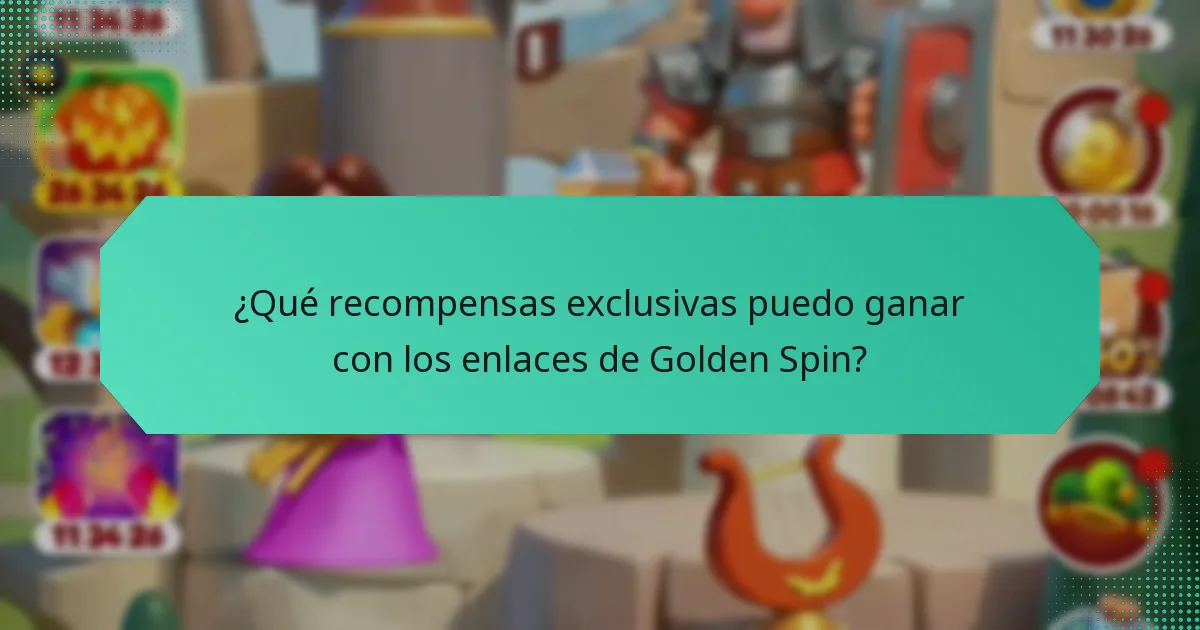 ¿Qué recompensas exclusivas puedo ganar con los enlaces de Golden Spin?