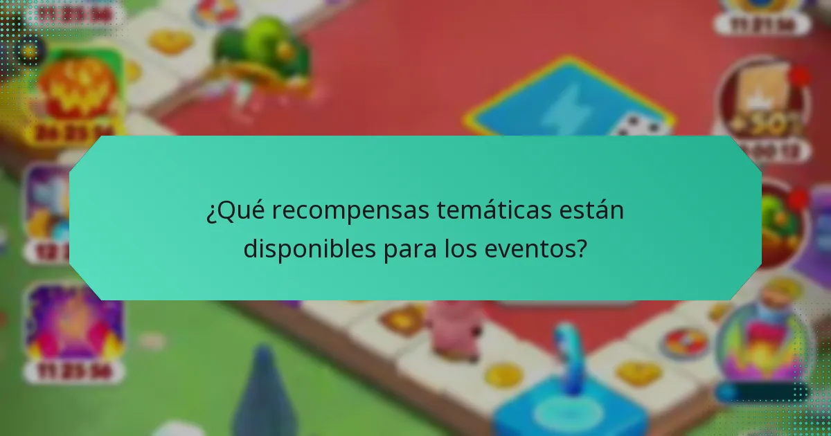 ¿Qué recompensas temáticas están disponibles para los eventos?